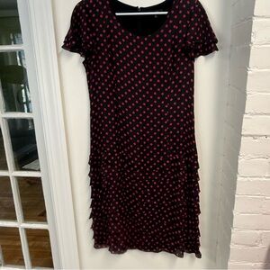 Jaeger Silk Polka Dot Dress